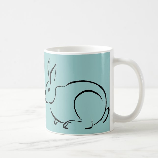 Mug Lapin de course de brosse (Droite)