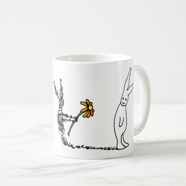 Mug Lapin de fleur (Devant droit)