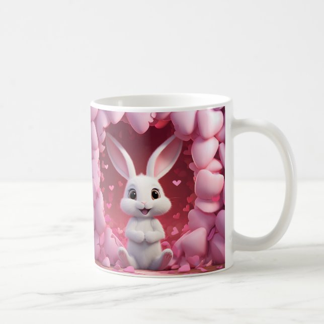 Mug Lapin de la Saint-Valentin Mignon | Mug de la  (Droite)