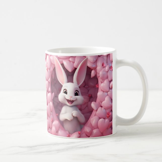 Mug Lapin de la Saint-Valentin Mignon  | Mug de la (Droite)