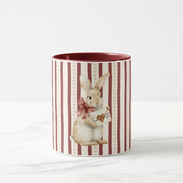 Mug Lapin de l'amour à coeur rouge (Centre)