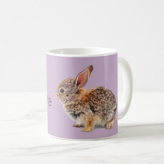 Mug Lapin de lapin de lapins d'amour du pourpre I (Devant droit)