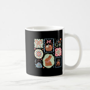 Mug Lapin de Pâques Arc Coquette Fleur de Lapin Drôle