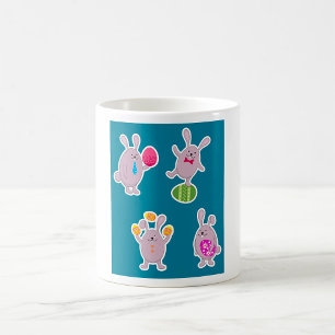 Mug Lapin de Pâques avec des œufs colorés