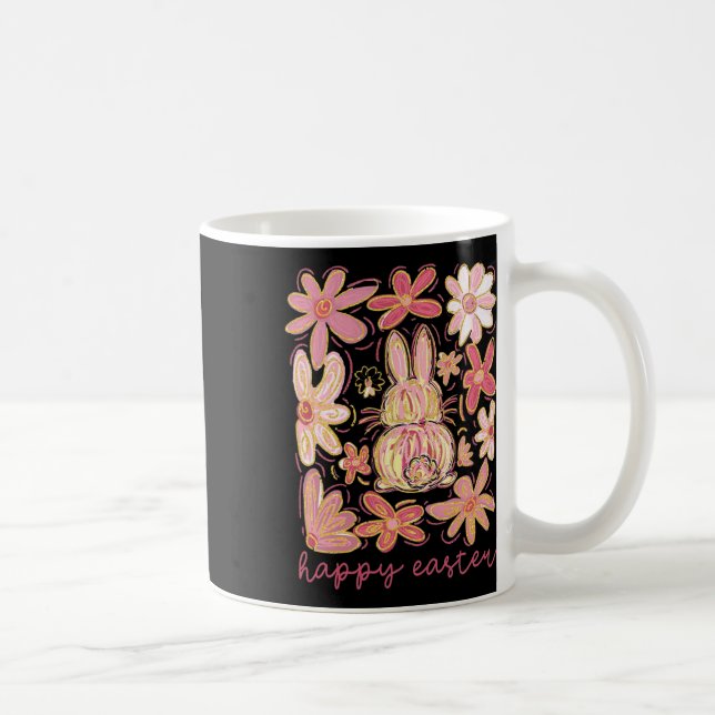Mug Lapin de Pâques Boho Coquette Fleur Pin (Droite)