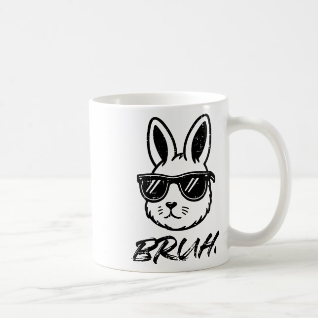 Mug Lapin de Pâques Bruh Sungles Drôle Mème Hommes Gar (Droite)