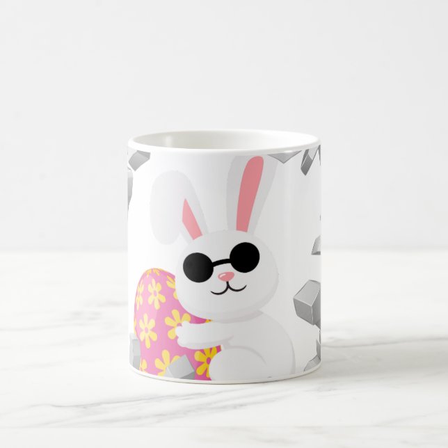 Mug Lapin de Pâques cool avec Oeuf Coloré Lapin Drôle (Centre)