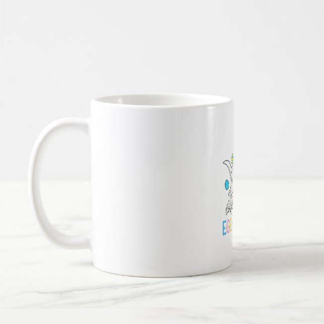 Mug Lapin de Pâques Dinosaure Œuf A Saurus TRex Enfant (Gauche)