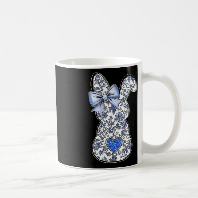 Mug Lapin de Pâques en Chinoiserie Florale avec un jol (Droite)