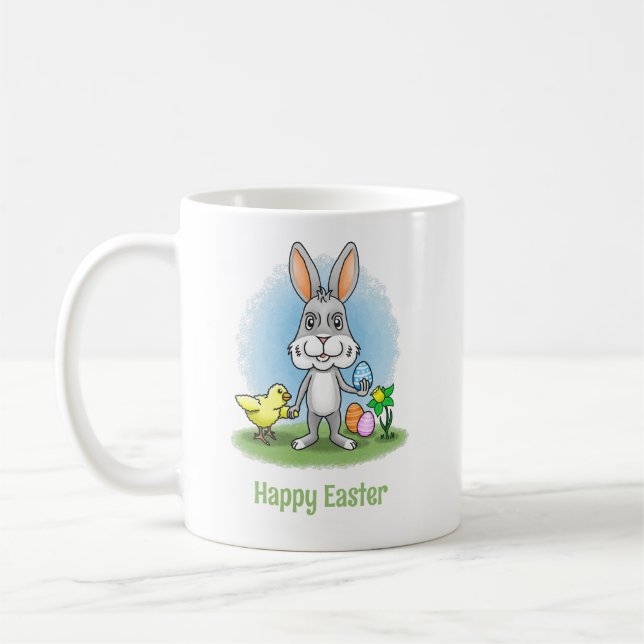 Mug Lapin de Pâques et le poulet mignon (Gauche)