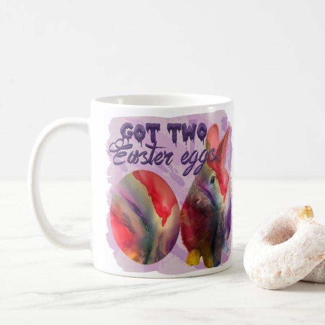 Mug Lapin De Pâques Et Oeuf Peint (Avec donut)