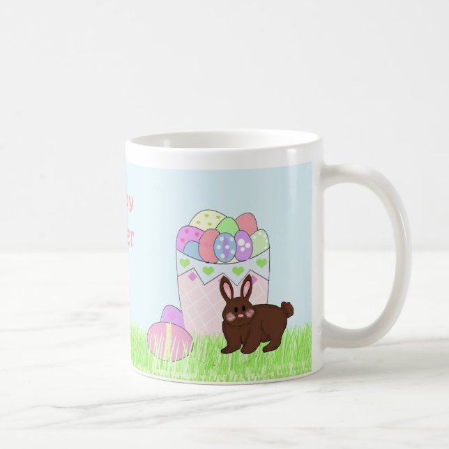 Mug Lapin de Pâques et oeufs (Droite)
