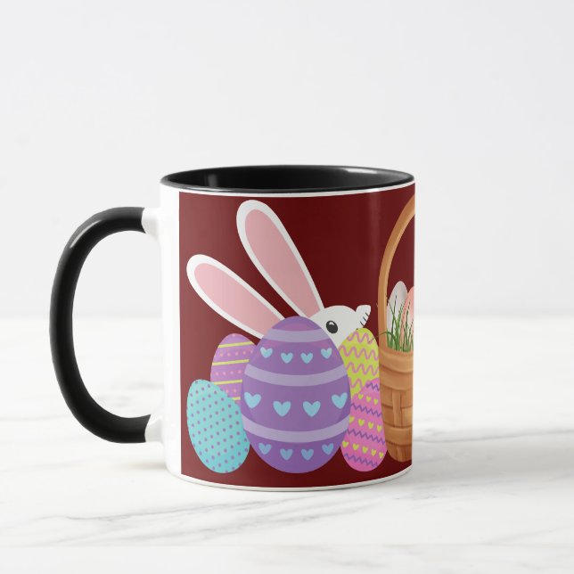 Mug lapin de Pâques et panier d'oeufs (Gauche)