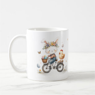 Mug Lapin de Pâques et poulet Joyeuses de Pâques perso