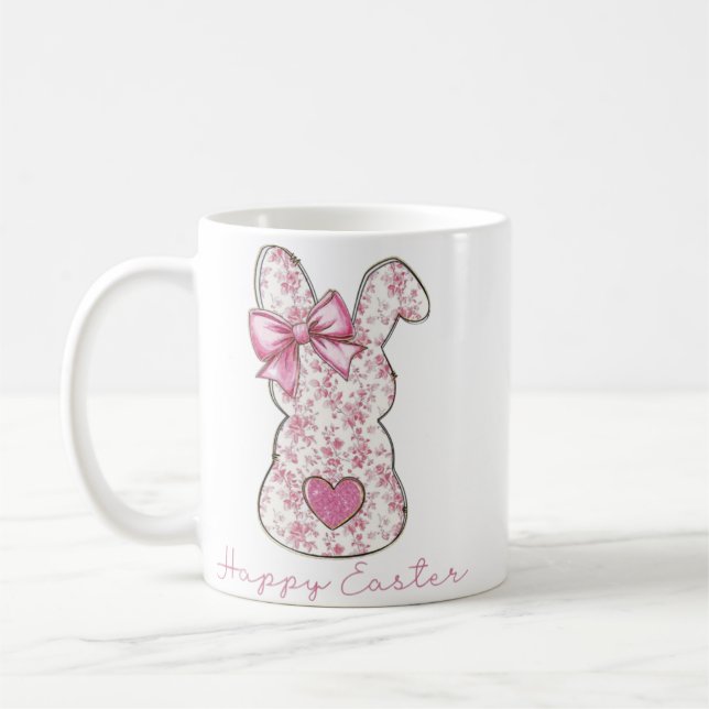 Mug Lapin de Pâques Floral (Gauche)