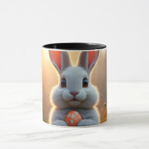 Mug Lapin de Pâques heureux dans la magie du printemps