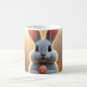 Mug Lapin de Pâques heureux dans la magie du printemps