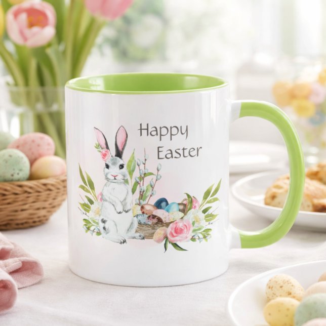 Mug Lapin de Pâques Joyeuses | Café de printemps à (Créateur téléchargé)