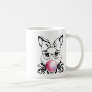 Mug Lapin de Pâques mignon rétro des années 50 souffla