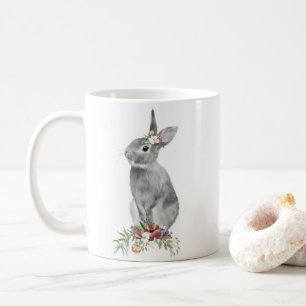 Mug Lapin de Pâques noir blanc