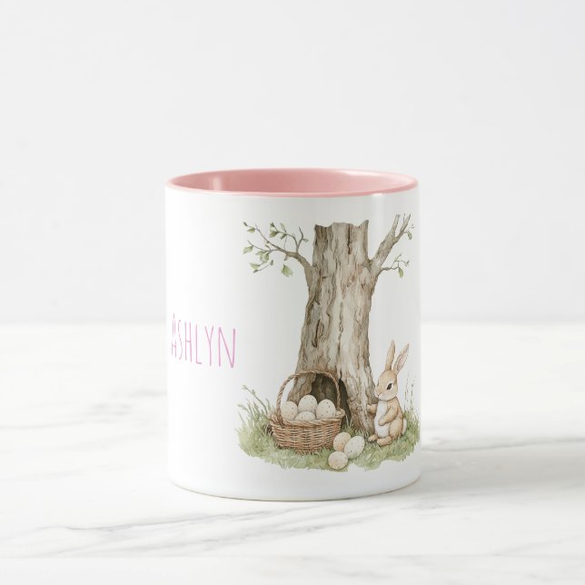 Mug Lapin de Pâques Œufs dans un arbre panier (Centre)
