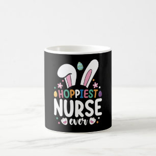 Mug Lapin de Pâques oeufs d'infirmière la plus heureus