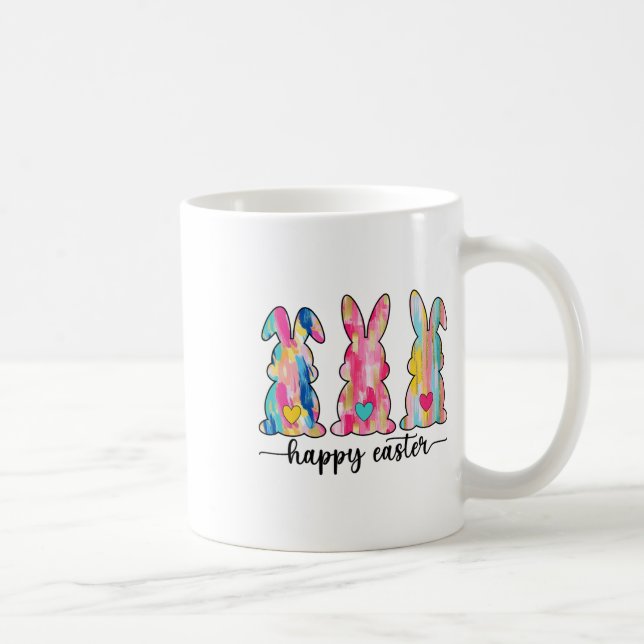 Mug Lapin de Pâques pinceau Pâques joyeux  (Droite)