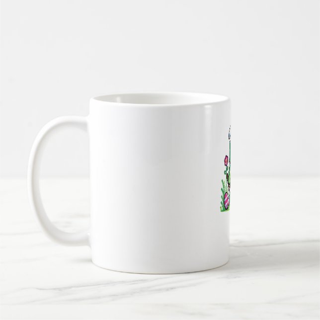Mug Lapin de Pâques Pixel Gaming Chasse aux œufs Garço (Gauche)