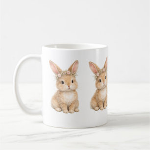 Mug Lapin de Pâques vintage oeuf aquarelle