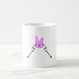 Mug Lapin de ski avec bâtons de ski