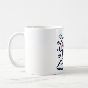 Mug Lapin d'hiver flocon de neige Mignon Art de Noël