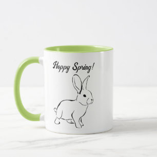 Mug Lapin doux, mignon printemps ou dessin animé de Pâ