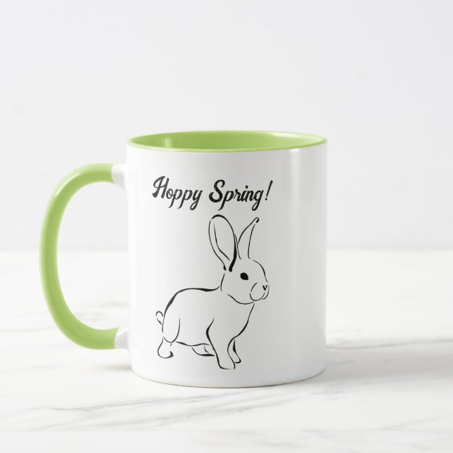 Mug Lapin doux, mignon printemps ou dessin animé de Pâ (Gauche)