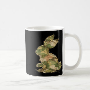 Mug Lapin drôle au crochet patchwork camo lapin heureu