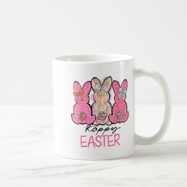 Mug Lapin drôle Coquette Bow Amoureux de lapins Joyeus (Droite)