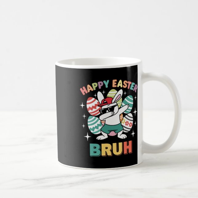 Mug Lapin drôle de Dab Joyeuses Pâques Bruh Pour Garço (Droite)