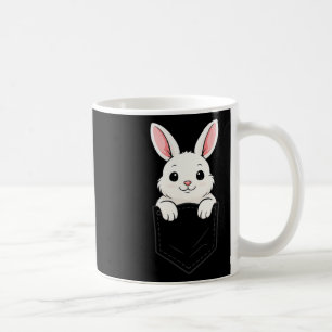Mug Lapin drôle regardant dans la poche de Bunny Pâque