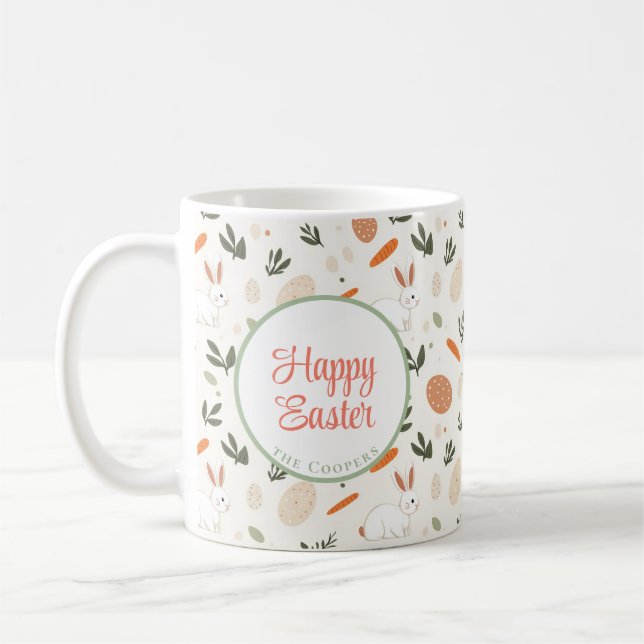 Mug Lapin et Oeufs Floral (Gauche)