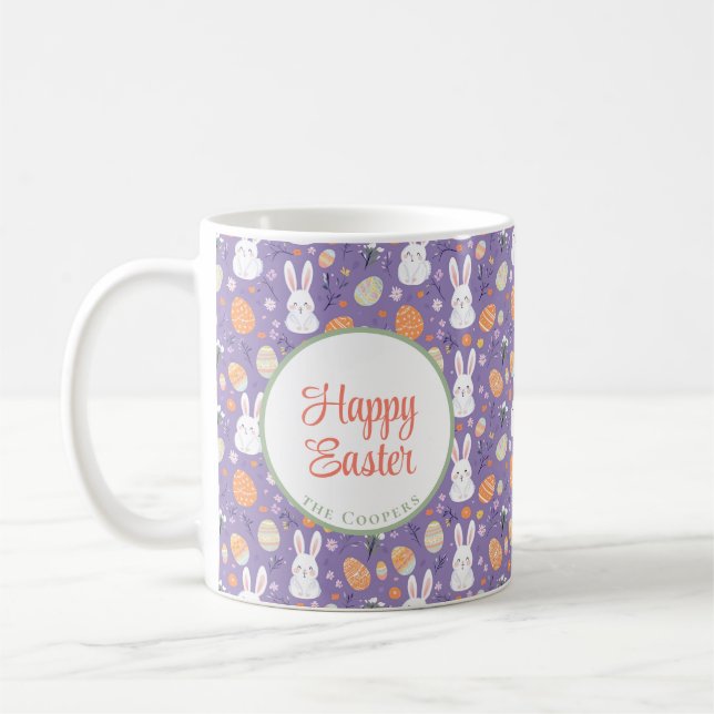 Mug Lapin et Oeufs Floral (Gauche)