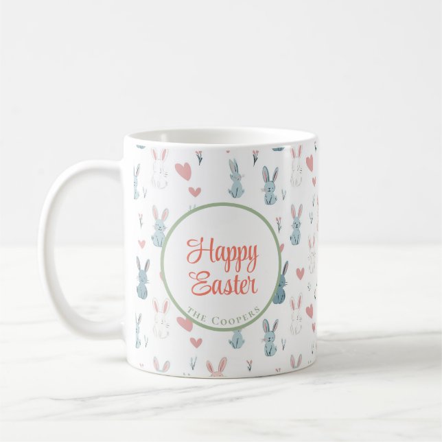 Mug Lapin et Oeufs Floral (Gauche)