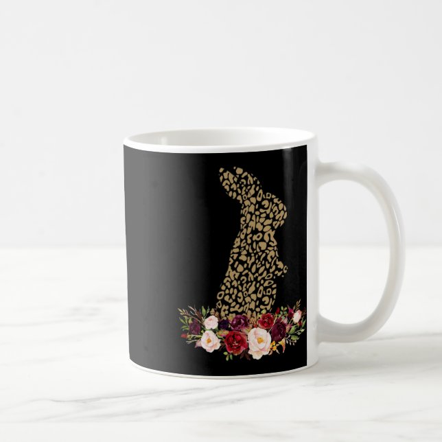 Mug Lapin Floral Léopard Guépard Impression Pâques G (Droite)