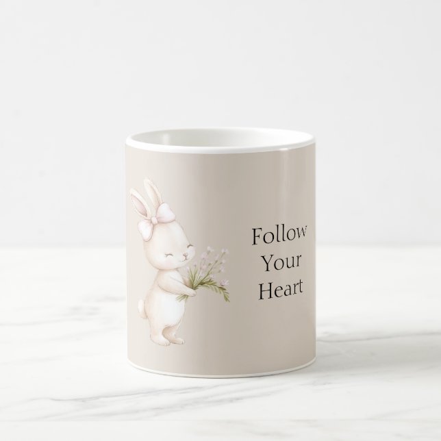 Mug Lapin Follow Your Heart Arc Rose (Centre)