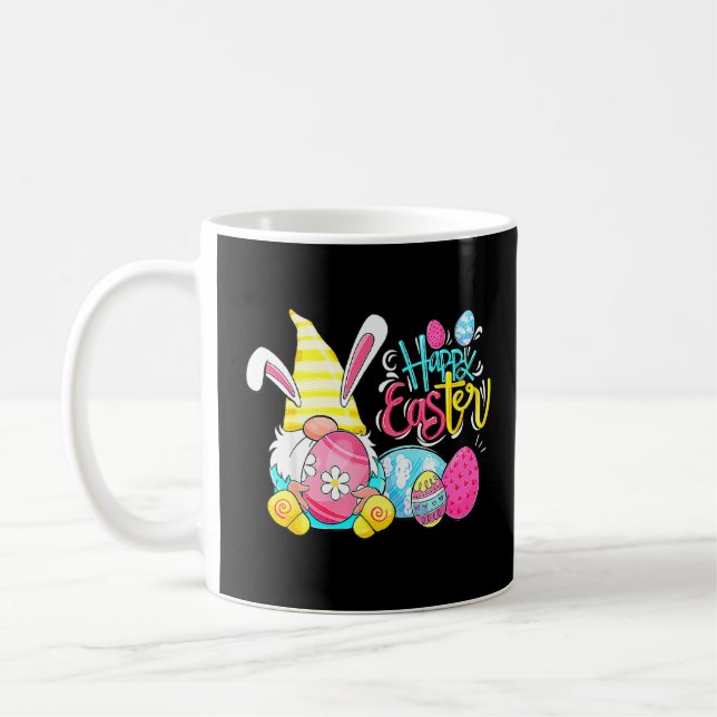 Mug Lapin Gnome Rabbit Oeufs Chasse Joyeux Jour de Pâq (Gauche)
