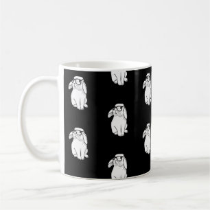 Mug Lapin Hipster Lapin Drôle Avec Lunettes Mignon Ani