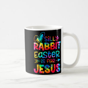 Mug Lapin idiot Pâques est pour Jésus tie dye chrétien