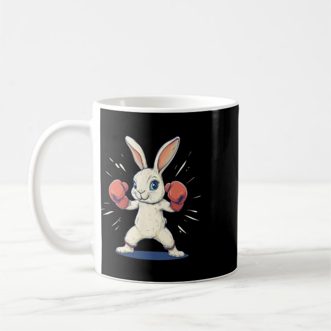 Mug Lapin Incroyable Avec Gants de Boxe Pour les Amour (Gauche)