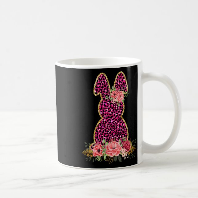 Mug Lapin Lapin Rose Léopard Lapin Joyeux Pâques (Droite)