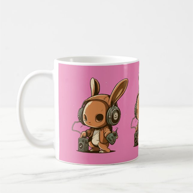 Mug Lapin Mélodique : Un Voyage Musical (Gauche)