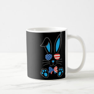Mug Lapin Mignon Drapeau Usa Lunettes Papillon Joyeuse