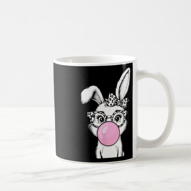 Mug Lapin Mignon Face de Léopard Lunettes de Soleil Pâ (Droite)